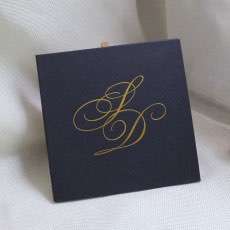 Black Invitation Card With Hard Cover Simple Style Business Invitation Customized
